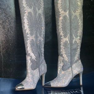 Gianni Bini Rhinestone Over-the-Knee Western Dress Boots